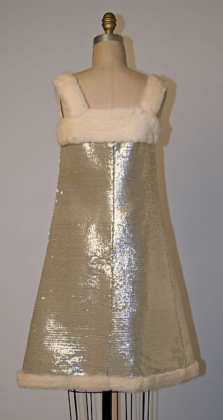 Evening ensemble, André Courrèges (French, Pau 1923–2016 Neuilly-sur-Seine), plastic, fur, French