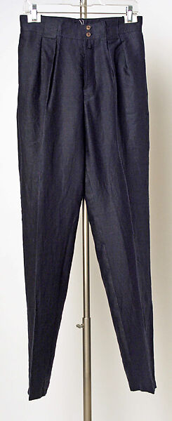 Trousers, Workers For Freedom (British, founded 1985), linen, British 