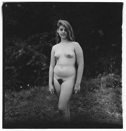 A young girl at a nudist camp, Pa., Diane Arbus (American, New York 1923–1971 New York), Gelatin silver print 