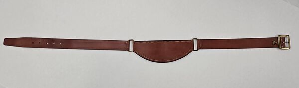 Belt, Phelps (American, founded 1940), leather, brass, American