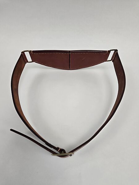 Belt, Phelps (American, founded 1940), leather, brass, American