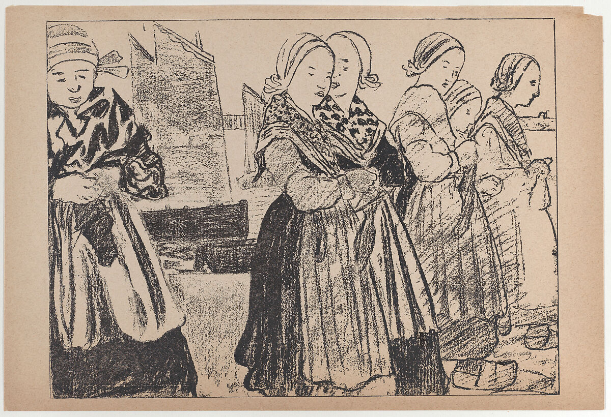 Breton Women, Charles Cottet (French, Le Puy 1863–1925 Paris), Lithograph 
