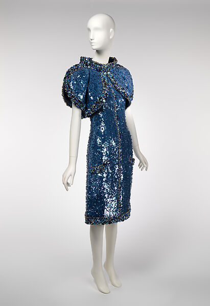 Ensemble, House of Chanel (French, founded 1910), silk, glass, French