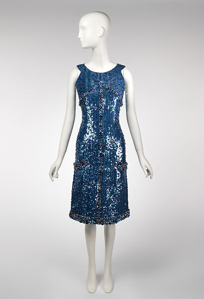 Ensemble, House of Chanel (French, founded 1910), silk, glass, French