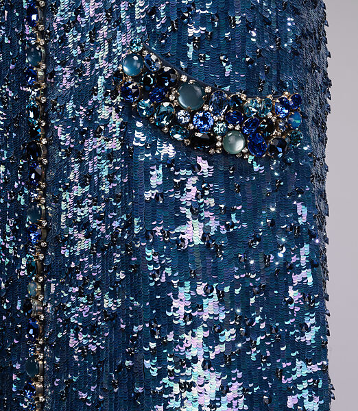 Ensemble, House of Chanel (French, founded 1910), silk, glass, French