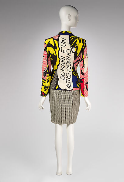 Ensemble, House of Moschino (Italian, founded 1983), (a, b) acetate, rayon, Italian