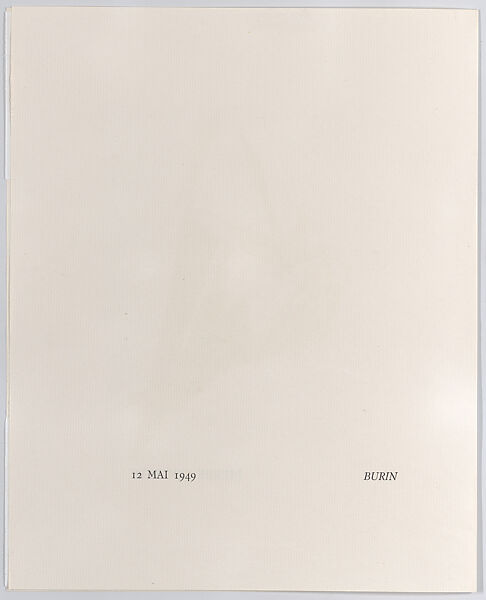 12 mai 1949, Pierre Courtin (French,1921–2012), Engraving