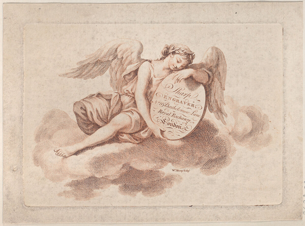 Trade Card for W. Sharp, Engraver, Anonymous, British, 19th century, Engraving 