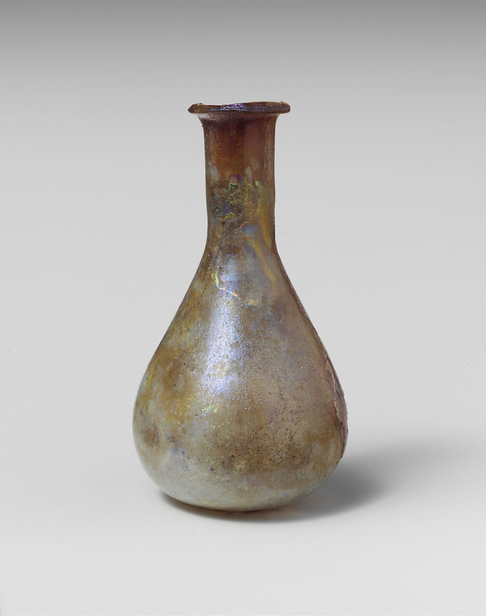 Glass perfume bottle, Glass, Roman 