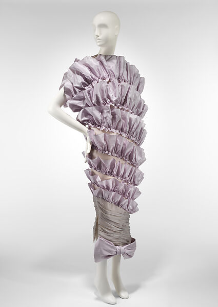 Dress, Viktor &amp; Rolf (Dutch, founded 1993), (a) silk, mesh, organza; (b) metal, Dutch