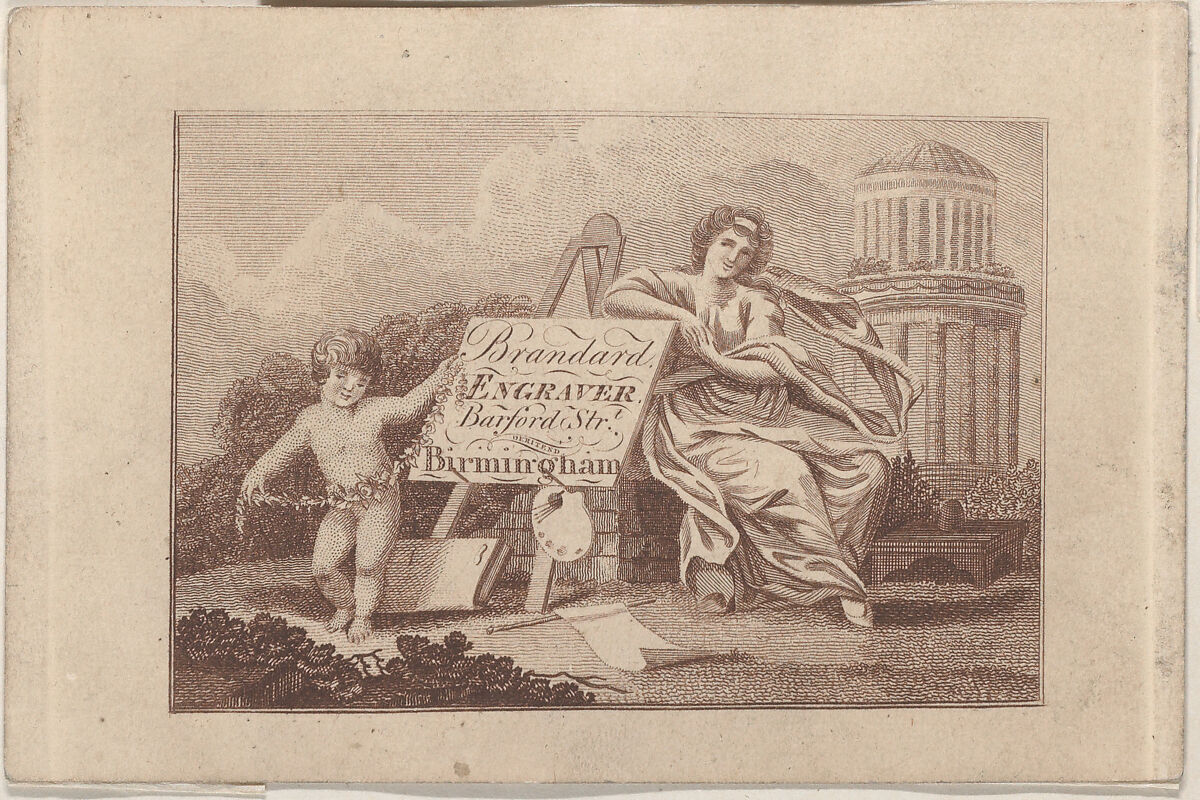 Trade Card for Brandard, Engraver, Anonymous, British, 19th century, Engraving 