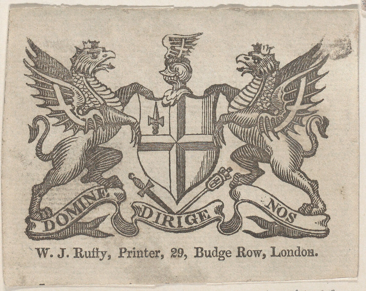 Trade Card for Jones and Barriff, Engravers and Printers, Anonymous, British, 19th century, Engraving 