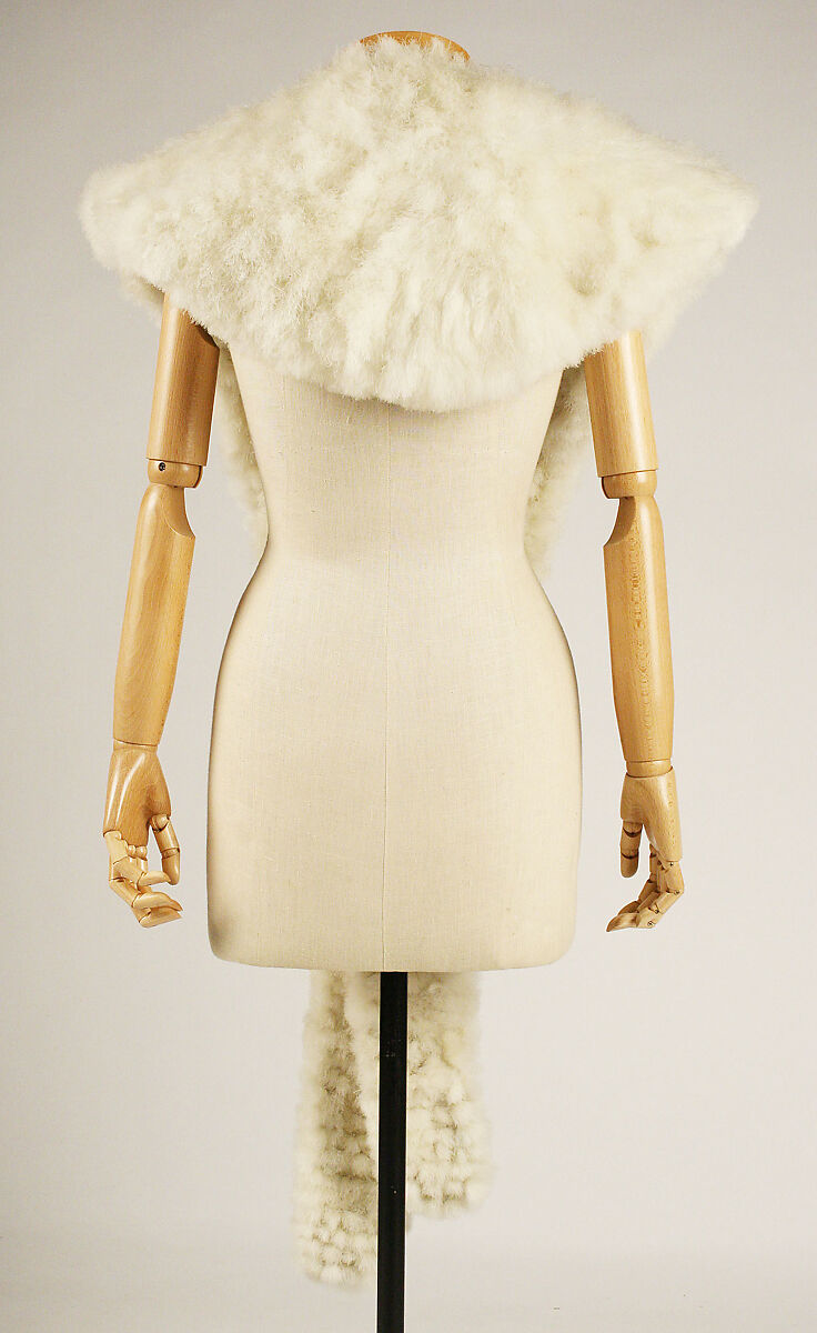 Accessory set, feathers, silk, British