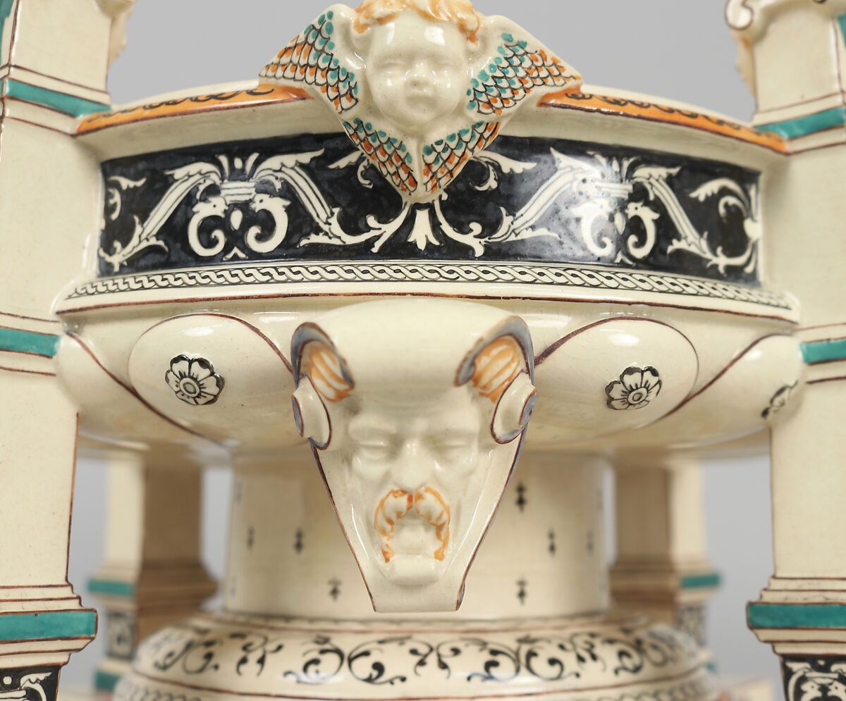 Standing Basin, Worcester factory (British, 1751–2008), Glazed earthenware with enamel decoration, British, Worcester