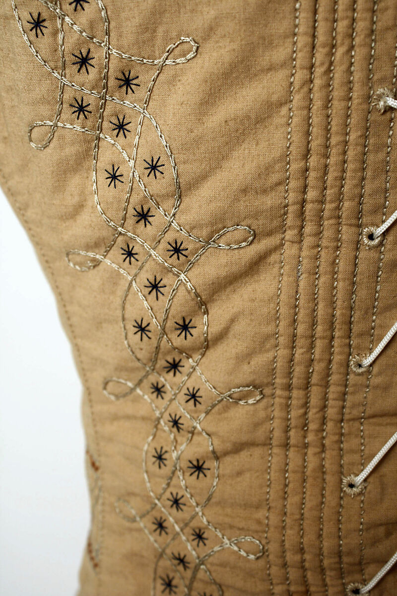 Corset, Cotton, silk, American