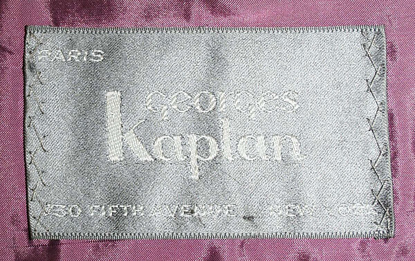 Coat, Georges Kaplan (American, founded Paris, France 1923–1972 New York), fur, French