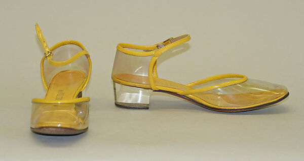 Sandals, Herbert Levine Inc. (American, founded 1949), leather, plastic (vinyl, acrylic), American 