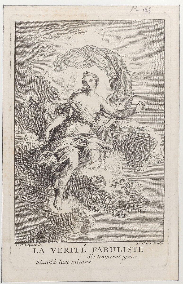 The Fabulist Truth (La Vérité Fabuliste), Laurent Cars (French, Lyons 1699–1771 Paris), Etching 