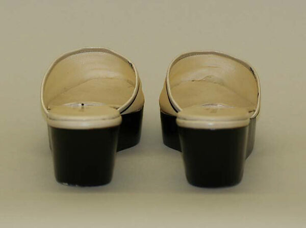 Mules, Herbert Levine Inc. (American, founded 1949), leather, synthetic fiber, American