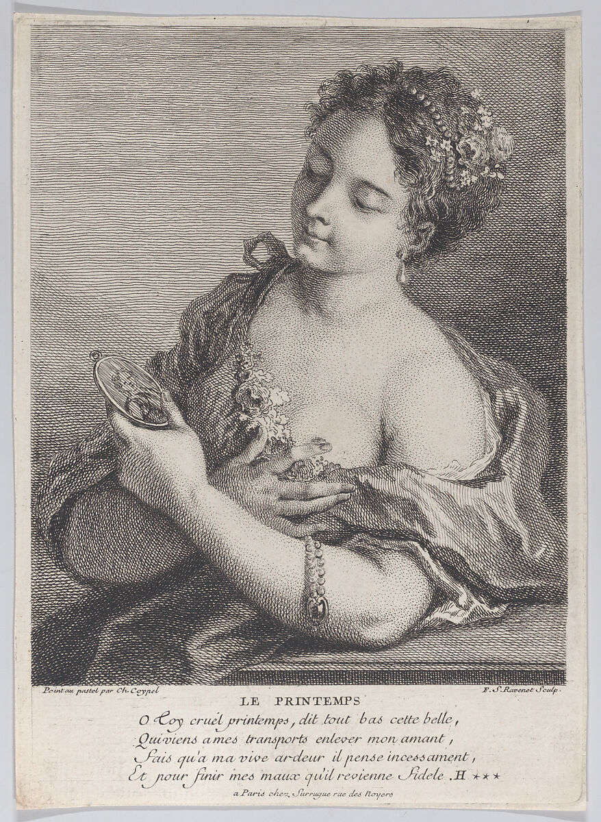 Spring (Le Printemps), Simon Francis Ravenet, the elder (French, Paris 1706–1774 London), Etching and engraving 