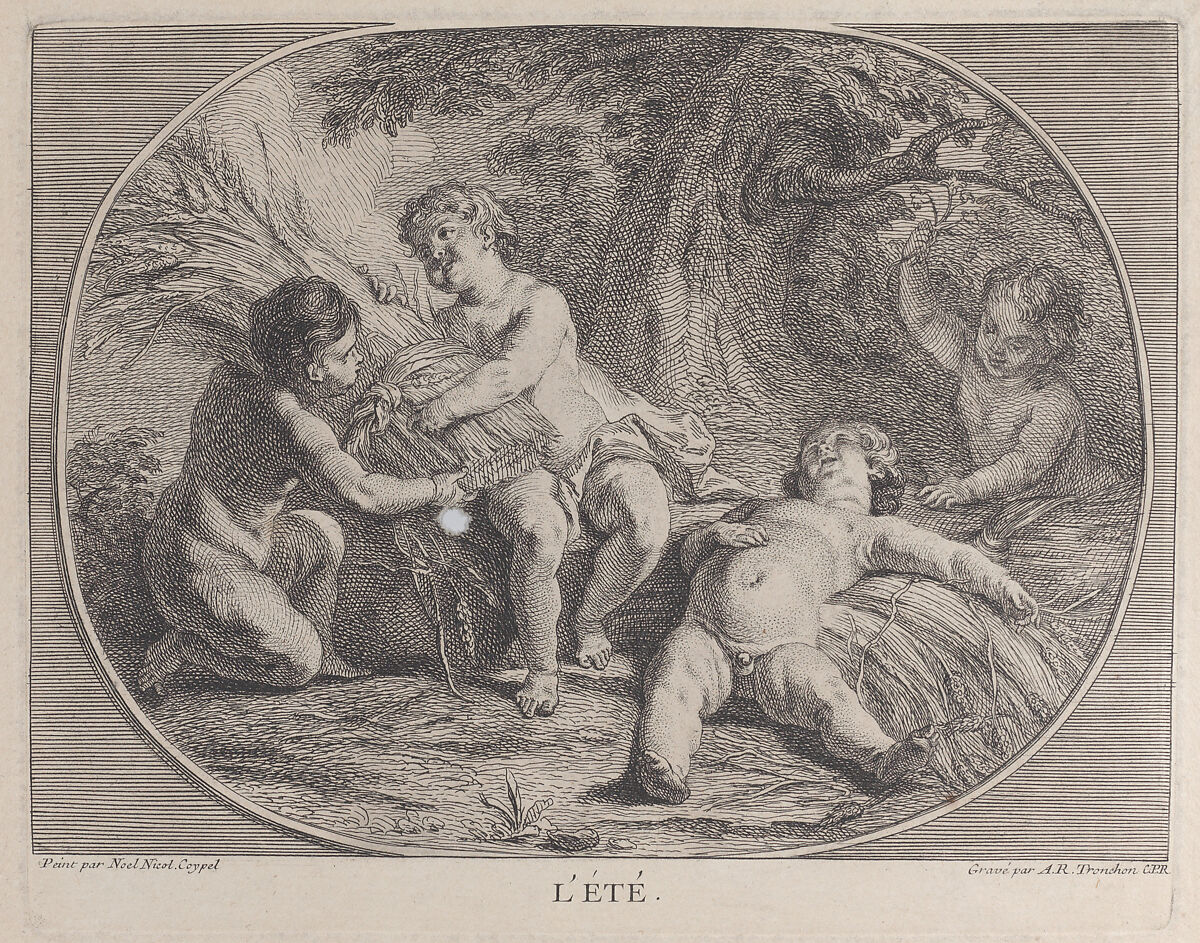 Summer (L'Été), Antoine R. Tronchon (French, active 1740–60), Etching and engraving 