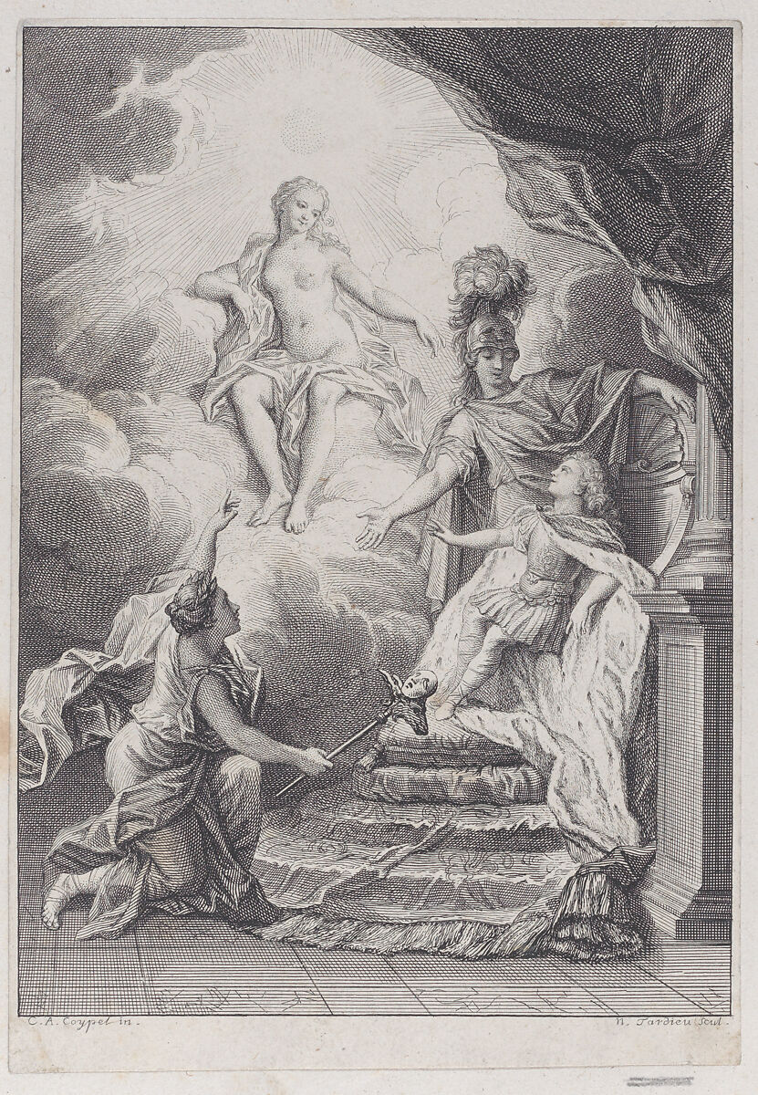 Frontispiece for "Fables Nouvelles", Nicolas Henry Tardieu (French, Paris 1674–1749 Paris), Etching and engraving 