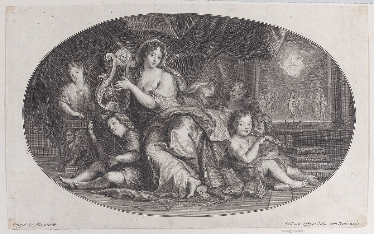 Music, Nicolas Etienne Edelinck (French, Paris 1681–1767 Paris), Etching and engraving 