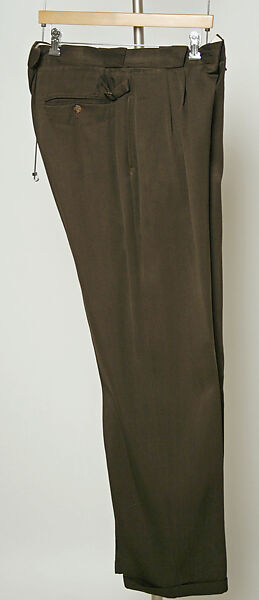 Trousers, Dries Van Noten (Belgian, born 1958), rayon/wool blend, Belgian 