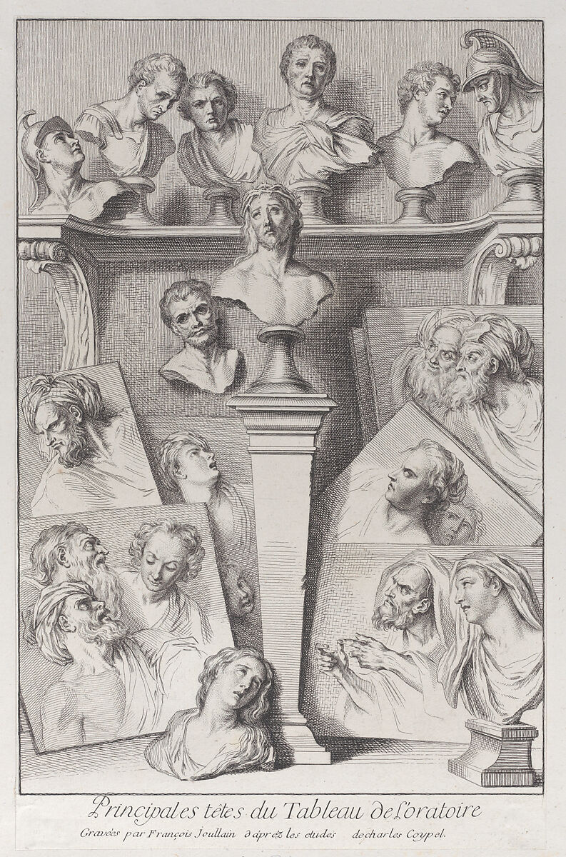 Heads after the Ecce Homo, François Joullain (French, Paris 1697–1778 Paris), Etching and engraving 