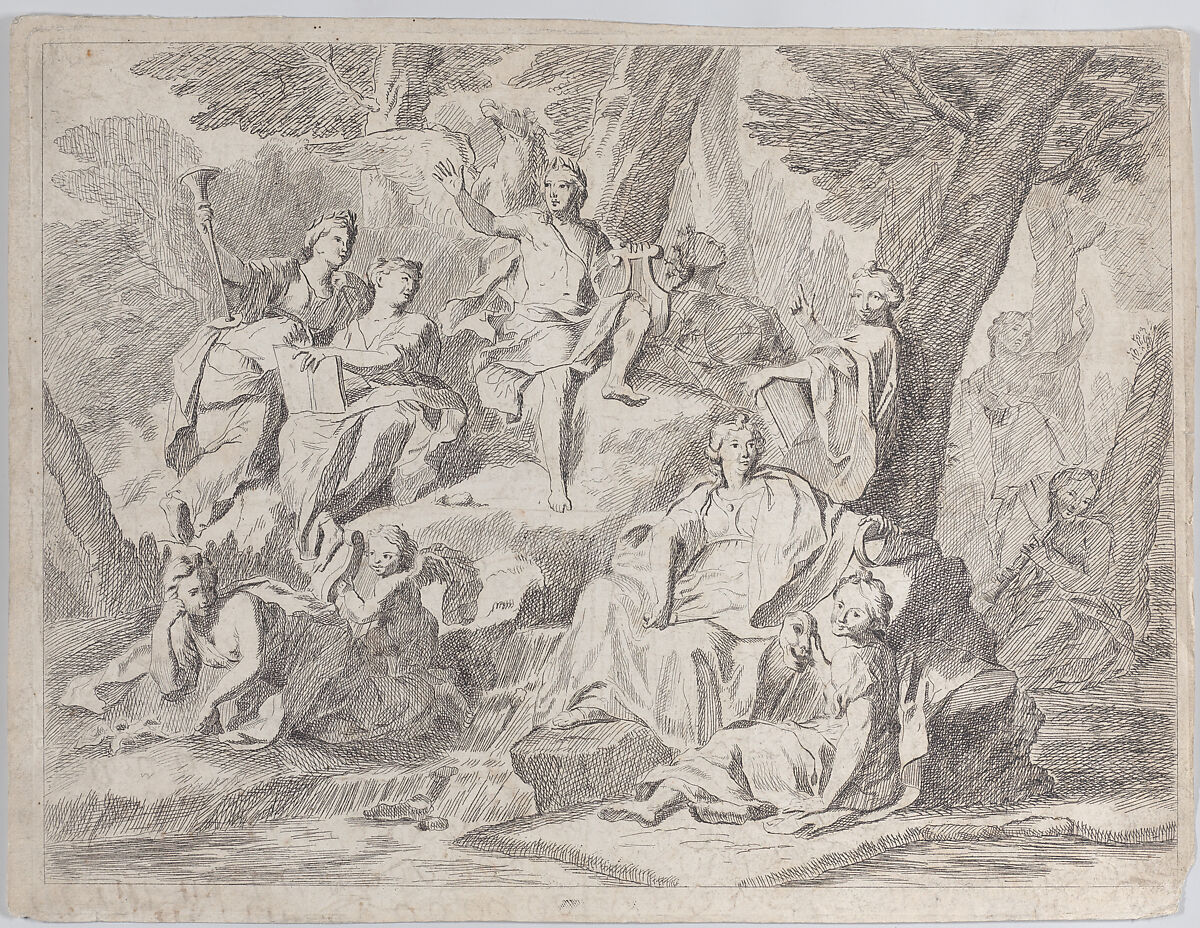 Parnassus, Louis, Duke of Burgundy (French, Versailles 1682–1712 Marly), Etching 