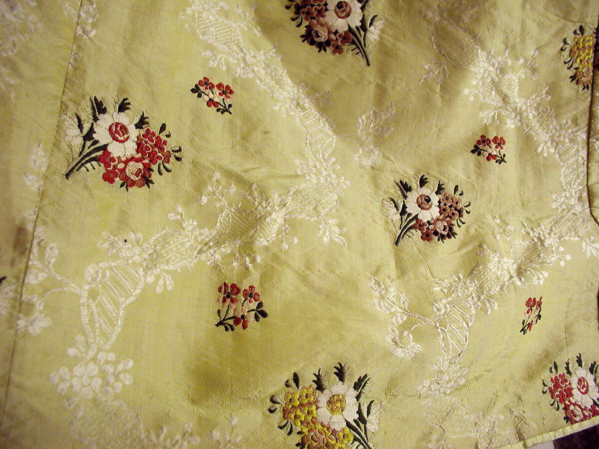 Dress, silk; wool, British