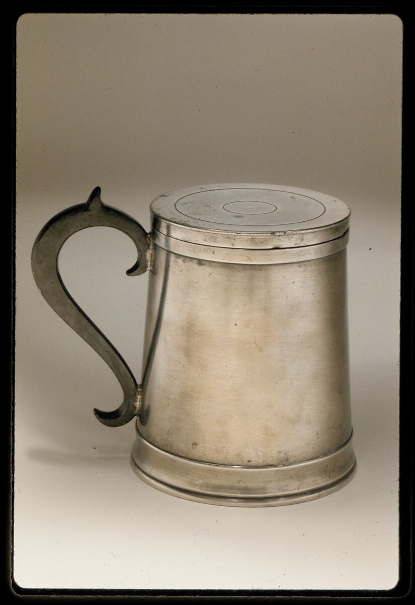 Tankard, Roswell Gleason (1799–1887), Pewter, American 