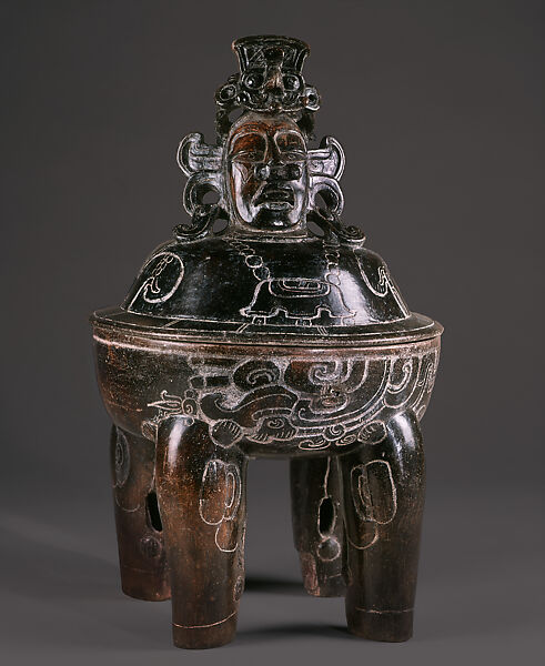 Vessel with scribe, Ceramic, Maya 