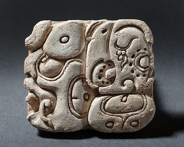 Glyph block, Stucco, Maya 
