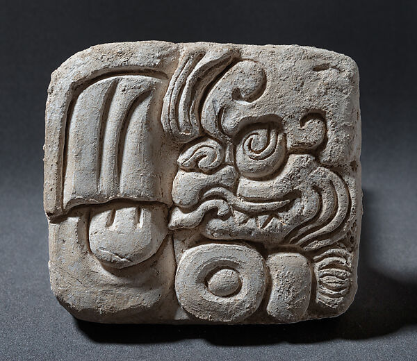 Glyph block, Stucco, Maya 