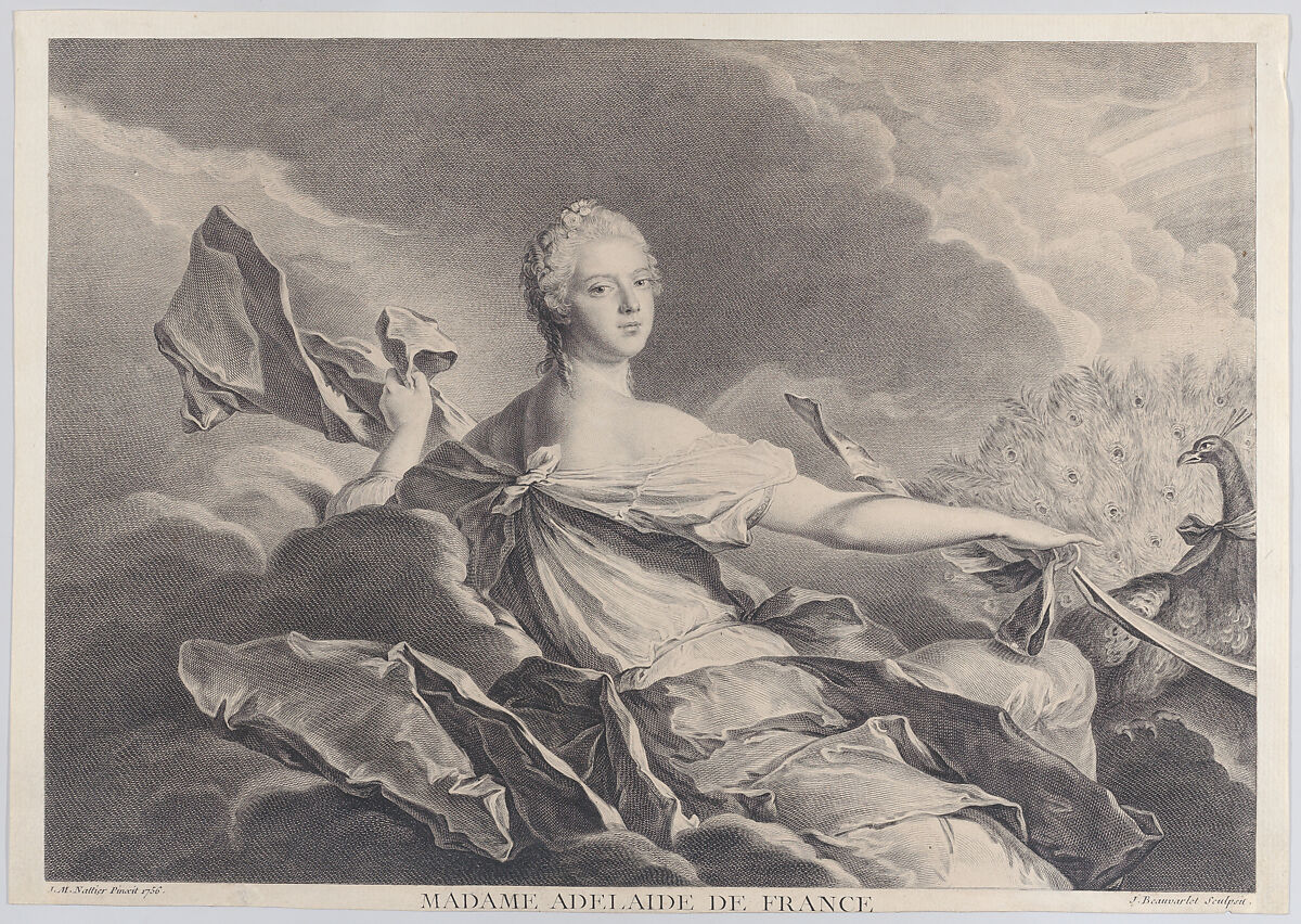 Madame Adelaide de France, Jacques Firmin Beauvarlet (French, Abbeville 1731–1797), Etching and engraving 