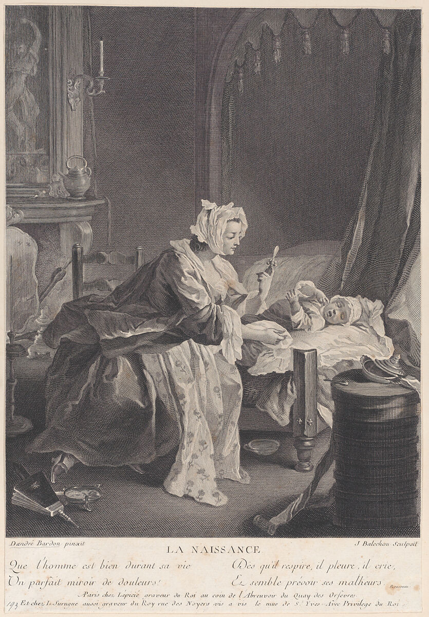 La Naissance, Jean-Joseph Baléchou (French, Arles 1716–1764 Avignon), Engraving 