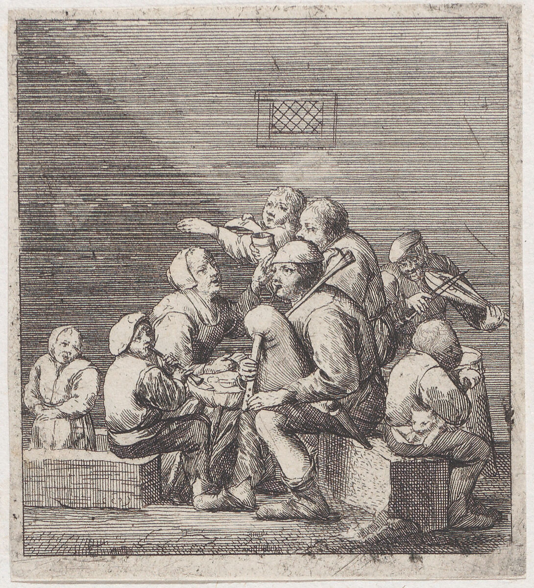 Cat concert, Jacques Dassonville (French, ca. 1619–ca. 1670), Etching 