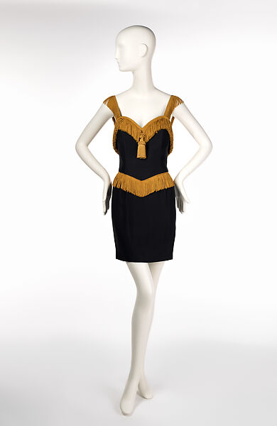Dress, House of Moschino (Italian, founded 1983), silk, acetate, nylon, Italian 