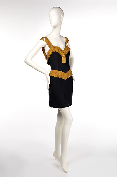 Dress, House of Moschino (Italian, founded 1983), silk, acetate, nylon, Italian