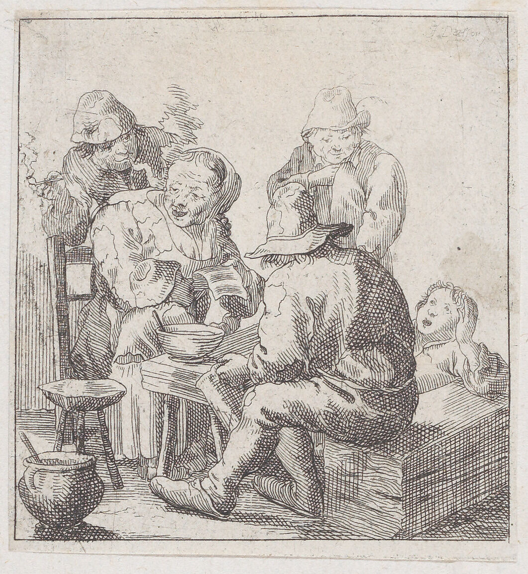 Interrupted song, Jacques Dassonville (French, ca. 1619–ca. 1670), Etching 