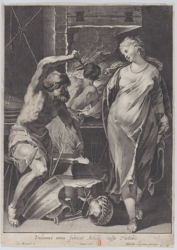 Vulcan forging the armor of Achilles