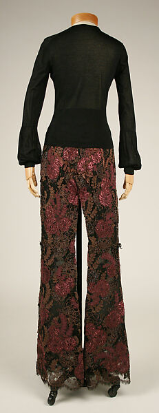 Evening ensemble, Gucci (Italian, founded 1921), (a) silk, leather; (b) rayon, cotton, nylon, polyester, silk, Italian