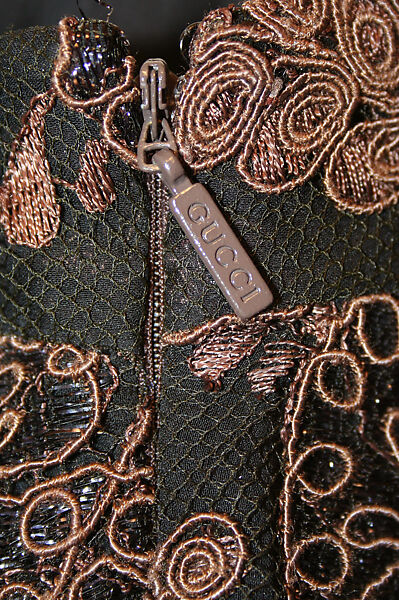 Evening ensemble, Gucci (Italian, founded 1921), (a) silk, leather; (b) rayon, cotton, nylon, polyester, silk, Italian