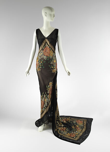 Evening dress, Callot Soeurs (French, active 1895–1937), silk, metal, French 