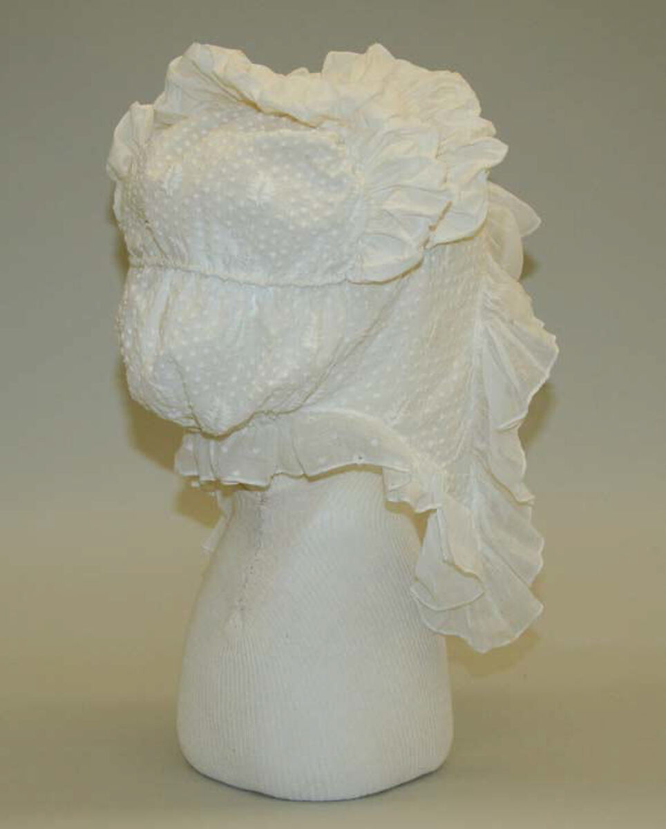 Cap, cotton, linen, American