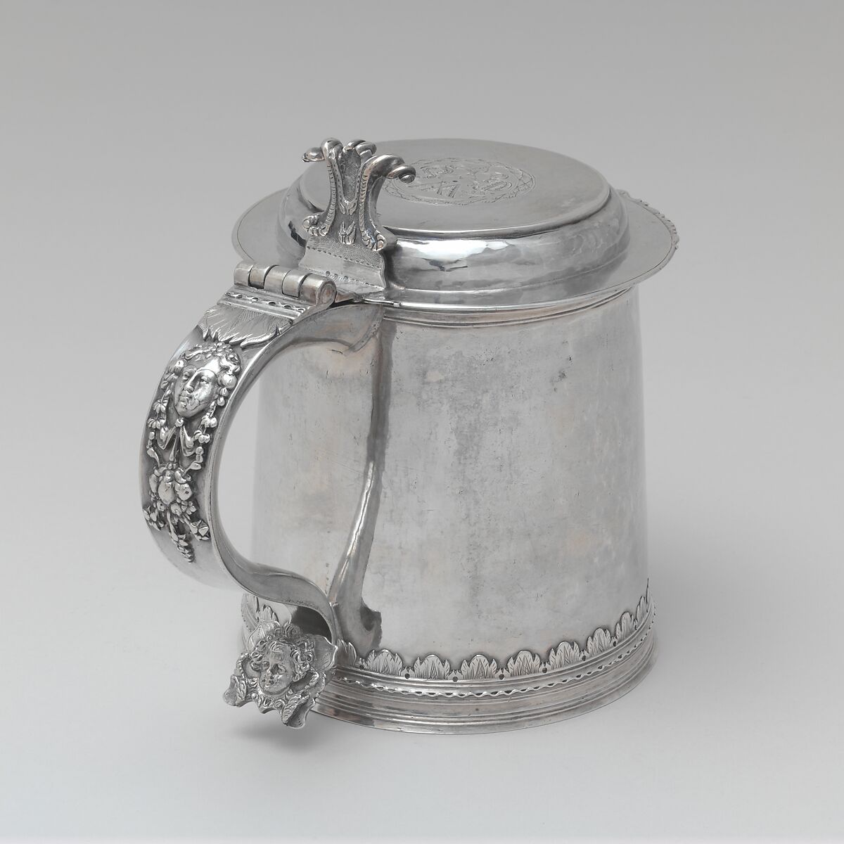 Tankard, Cornelius Kierstede  American, Silver, American