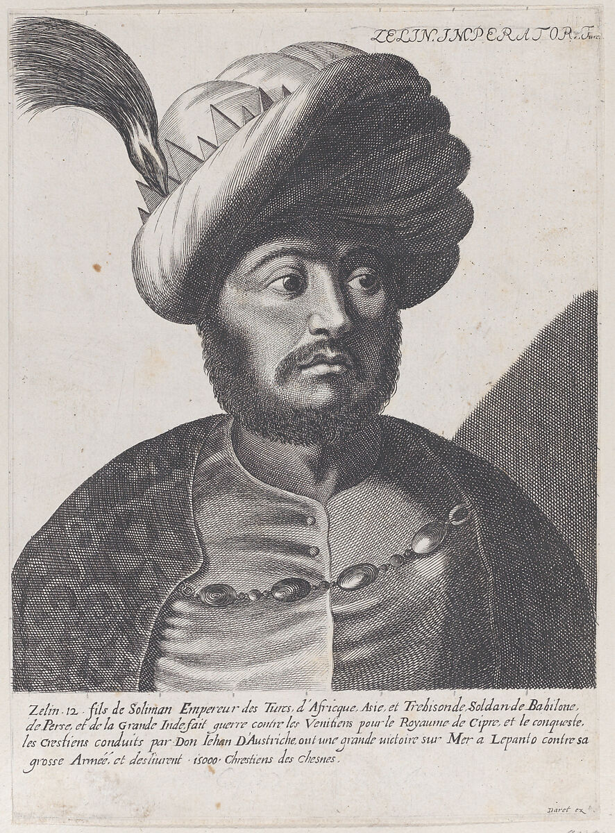 Turkish Emperor Selim II, Anonymous, Engraving 