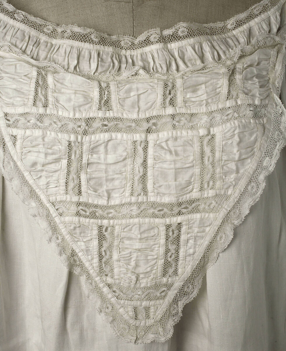 Chemise, linen, cotton, American