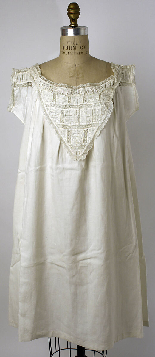 Chemise, linen, cotton, American 